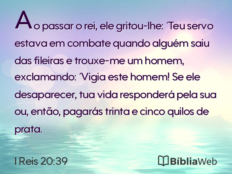 I Reis 20:39 em imagem para compartilhar