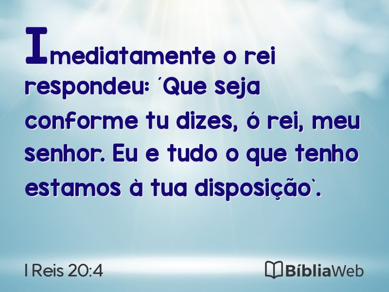 I Reis 20:4 em imagem para compartilhar
