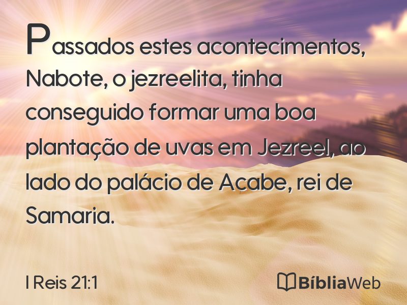 I Reis 21:1 em imagem para compartilhar