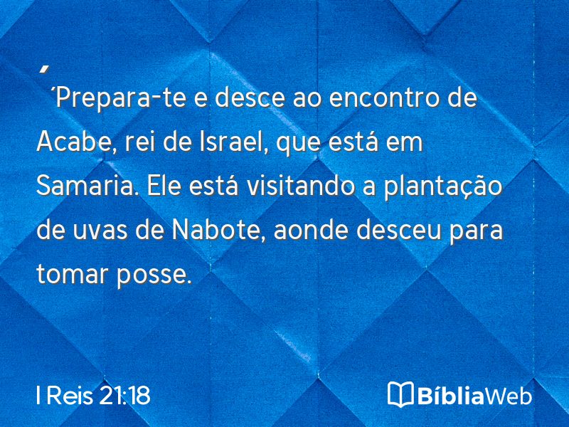 I Reis 21:18 em imagem para compartilhar