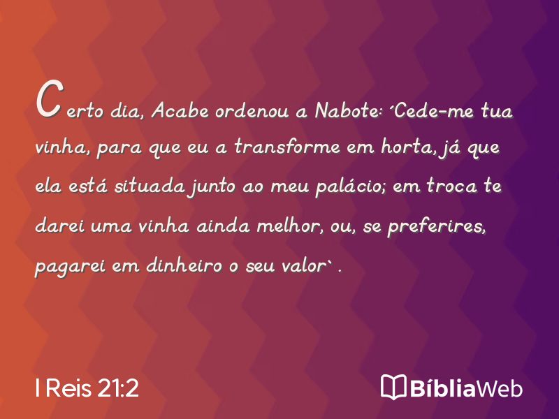 I Reis 21:2 em imagem para compartilhar