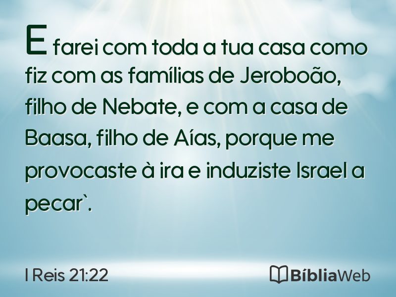 I Reis 21:22 em imagem para compartilhar