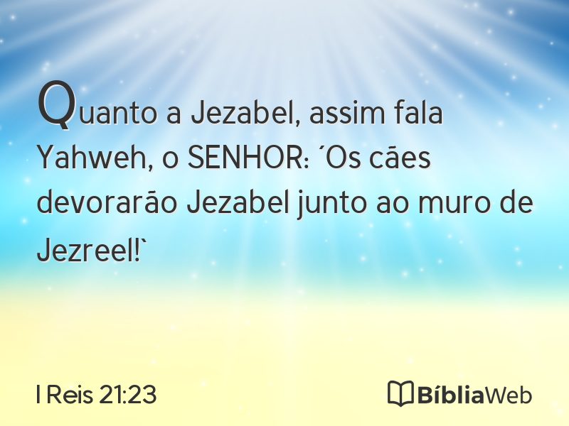 I Reis 21:23 em imagem para compartilhar
