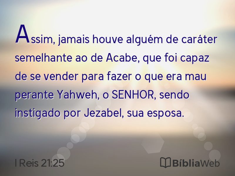 I Reis 21:25 em imagem para compartilhar