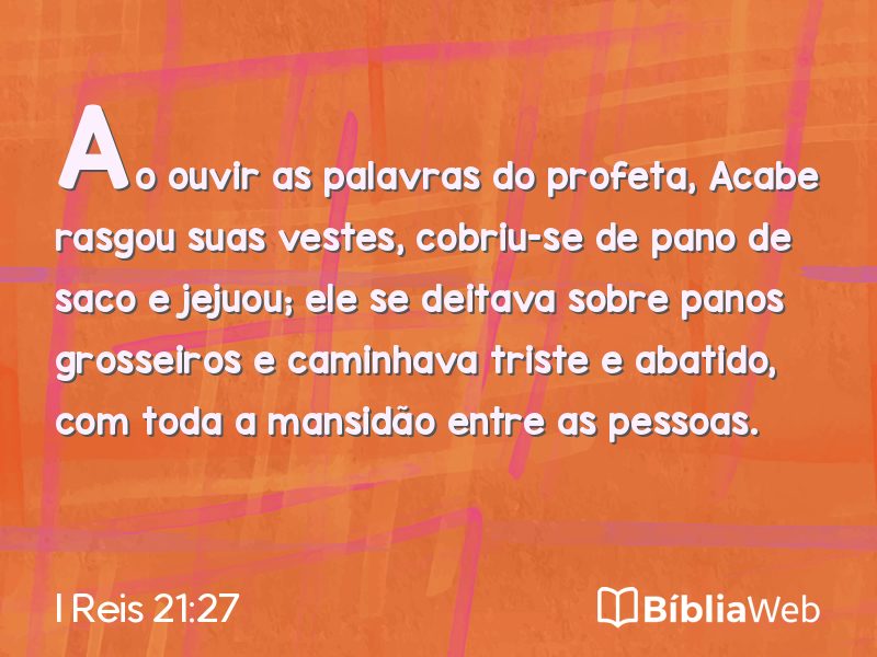 I Reis 21:27 em imagem para compartilhar