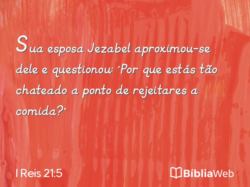 I Reis 21:5 em imagem para compartilhar