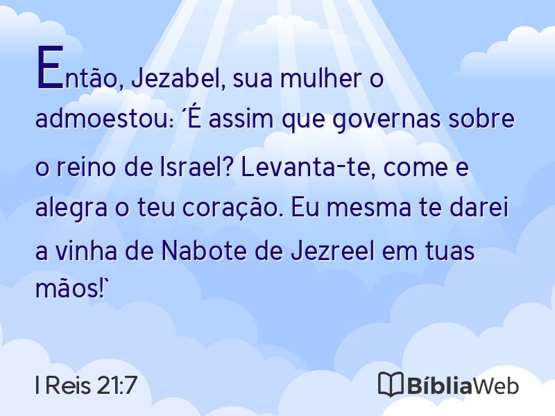 I Reis 21:7 em imagem para compartilhar