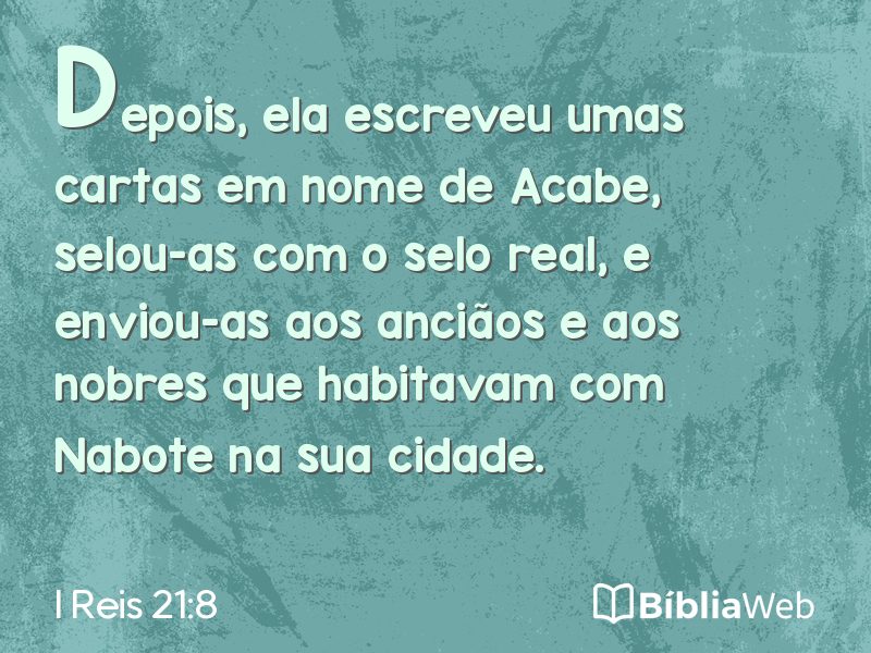I Reis 21:8 em imagem para compartilhar