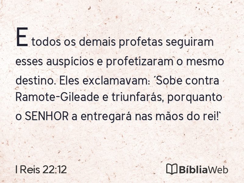 I Reis 22:12 em imagem para compartilhar