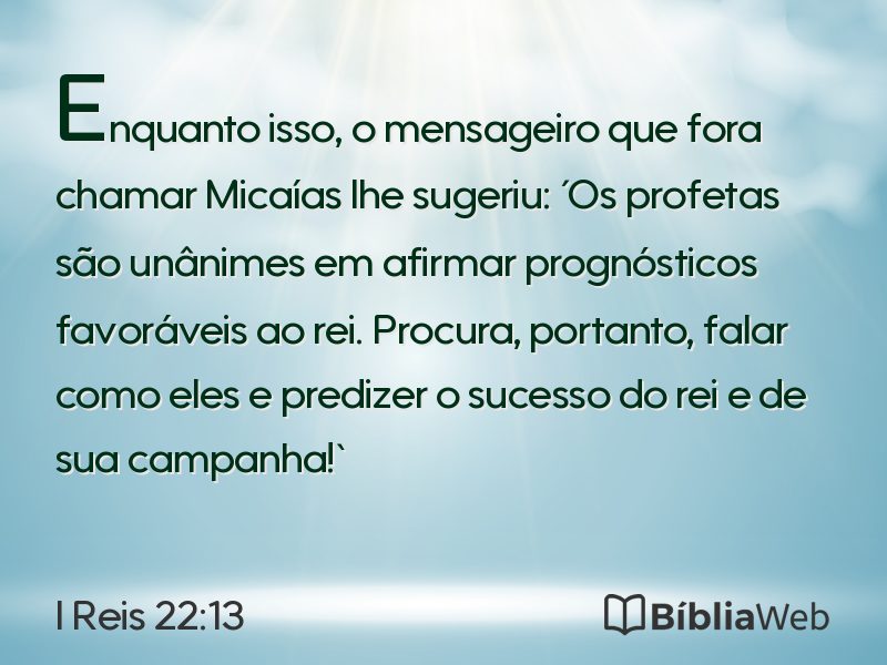 I Reis 22:13 em imagem para compartilhar