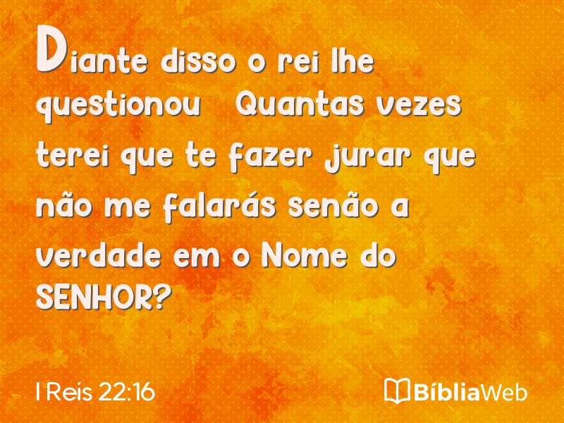 I Reis 22:16 em imagem para compartilhar
