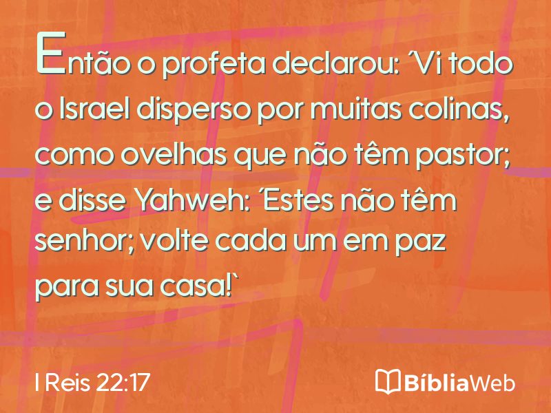 I Reis 22:17 em imagem para compartilhar