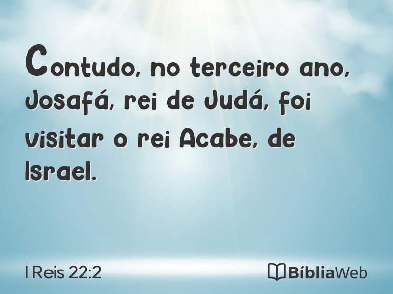 I Reis 22:2 em imagem para compartilhar