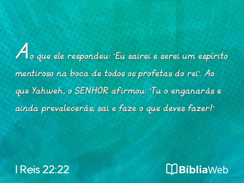 I Reis 22:22 em imagem para compartilhar