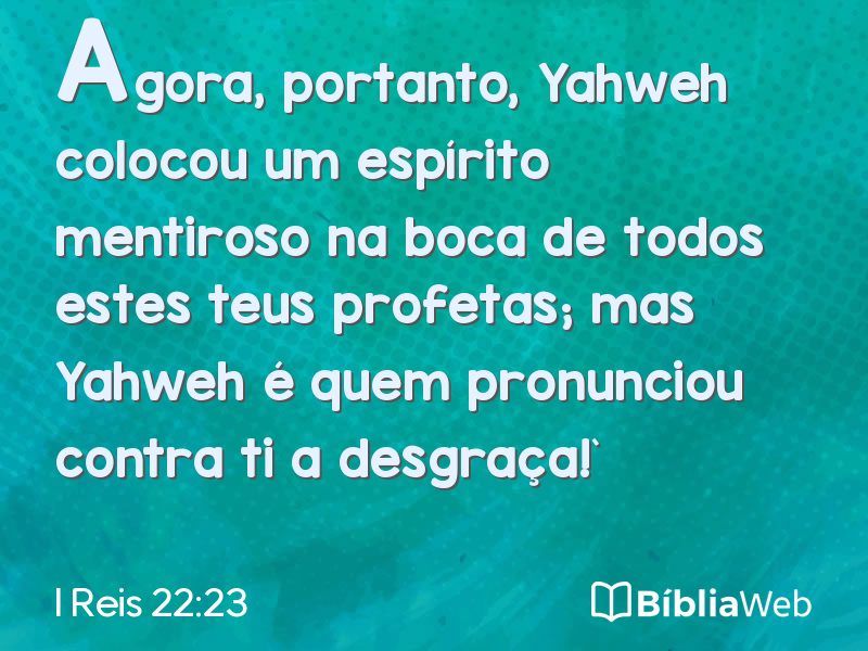 I Reis 22:23 em imagem para compartilhar