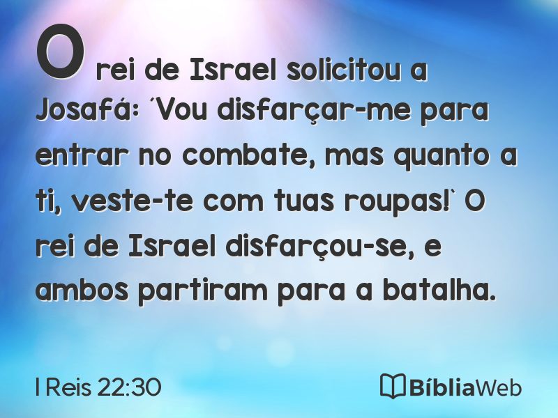 I Reis 22:30 em imagem para compartilhar