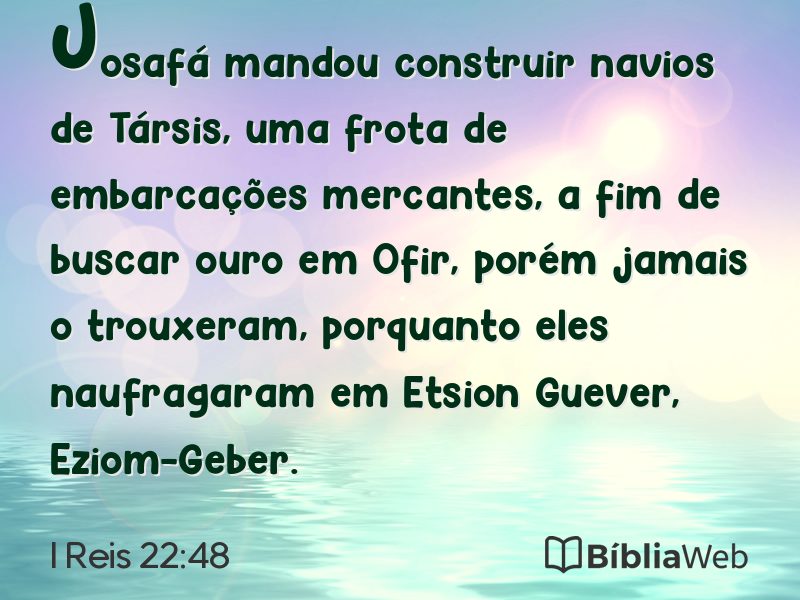 I Reis 22:48 em imagem para compartilhar