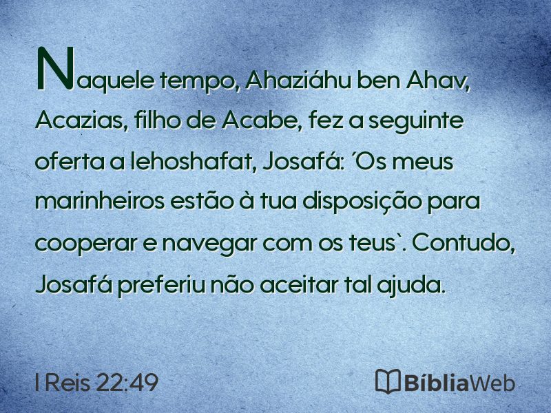 I Reis 22:49 em imagem para compartilhar