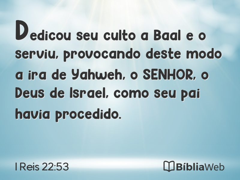 I Reis 22:53 em imagem para compartilhar