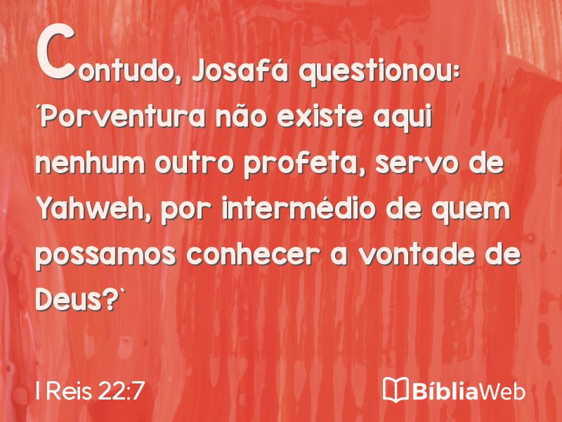 I Reis 22:7 em imagem para compartilhar