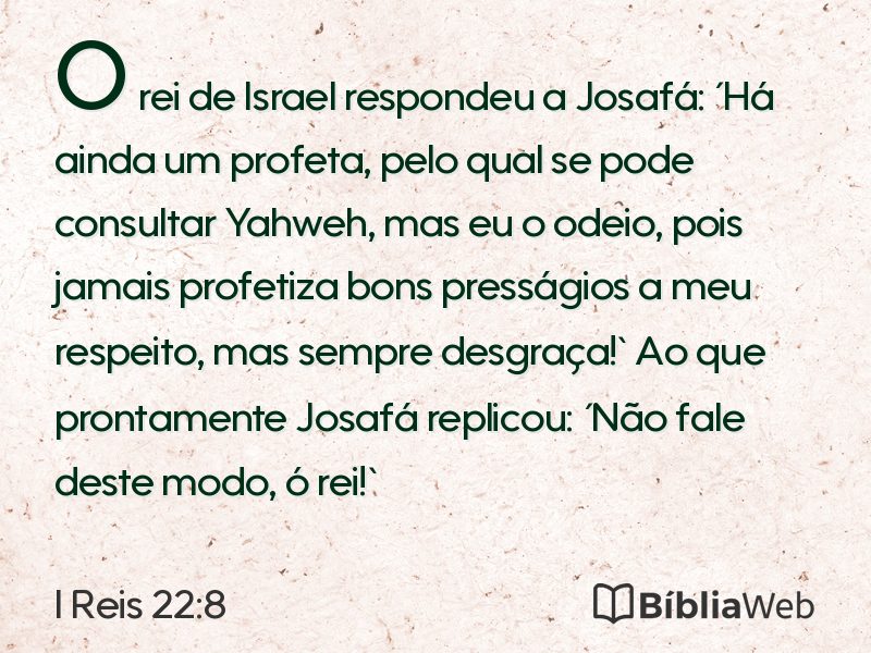 I Reis 22:8 em imagem para compartilhar