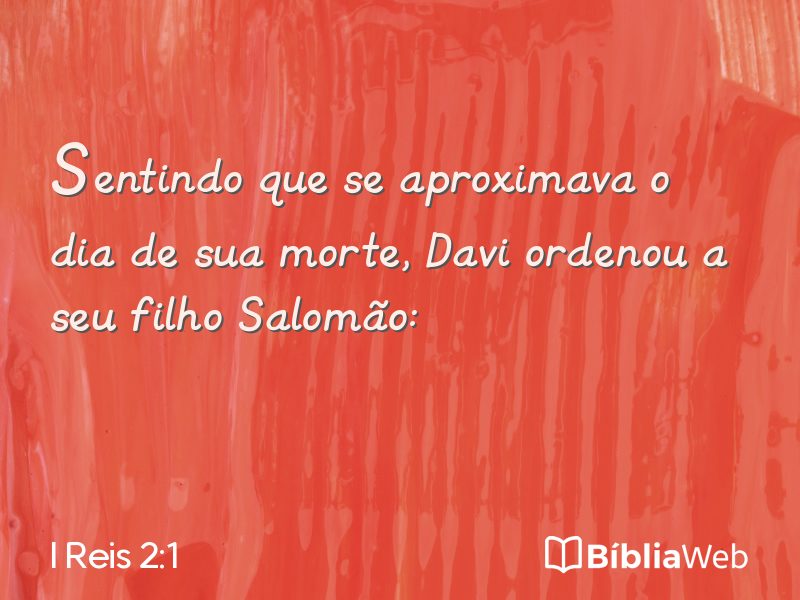 I Reis 2:1 em imagem para compartilhar