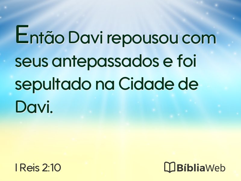 I Reis 2:10 em imagem para compartilhar