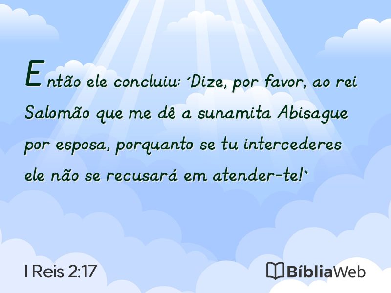 I Reis 2:17 em imagem para compartilhar
