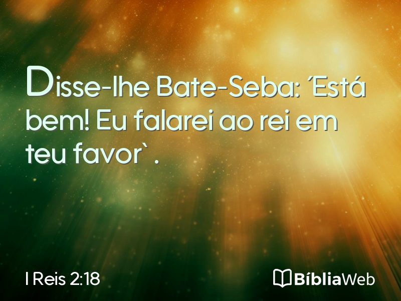 I Reis 2:18 em imagem para compartilhar