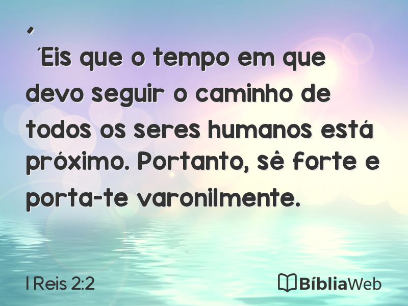 I Reis 2:2 em imagem para compartilhar