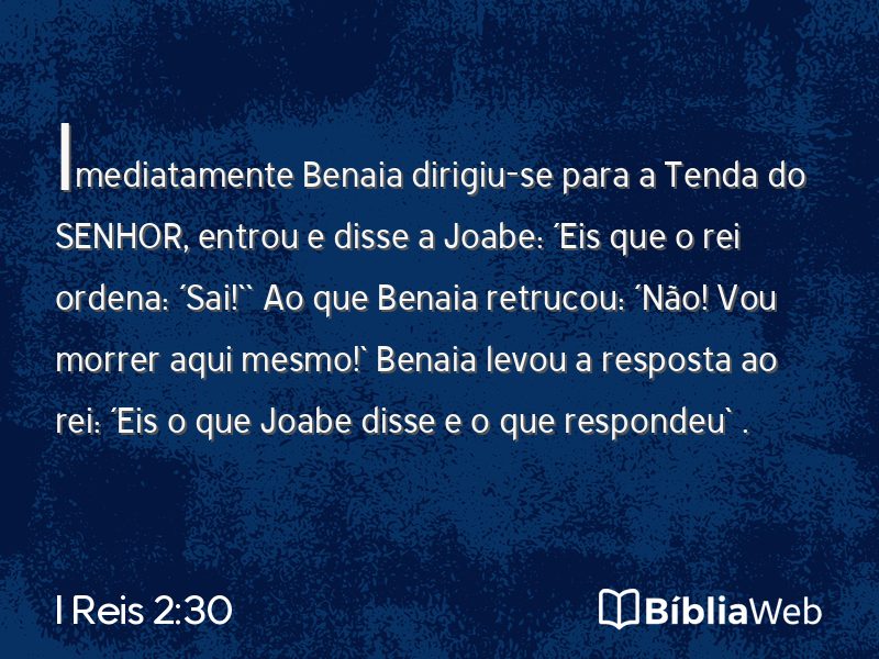 I Reis 2:30 em imagem para compartilhar