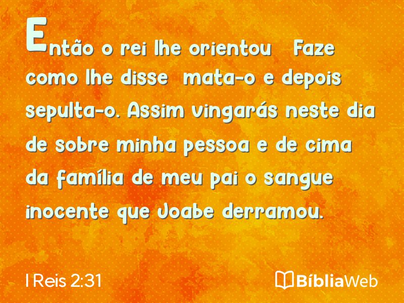 I Reis 2:31 em imagem para compartilhar