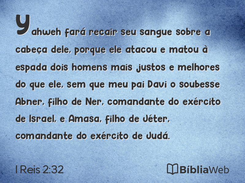 I Reis 2:32 em imagem para compartilhar