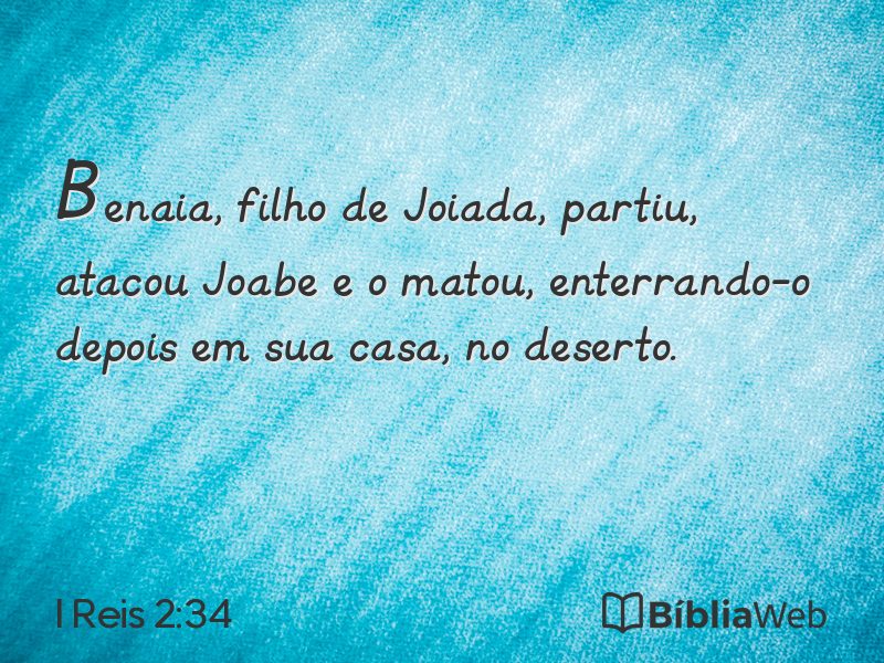 I Reis 2:34 em imagem para compartilhar