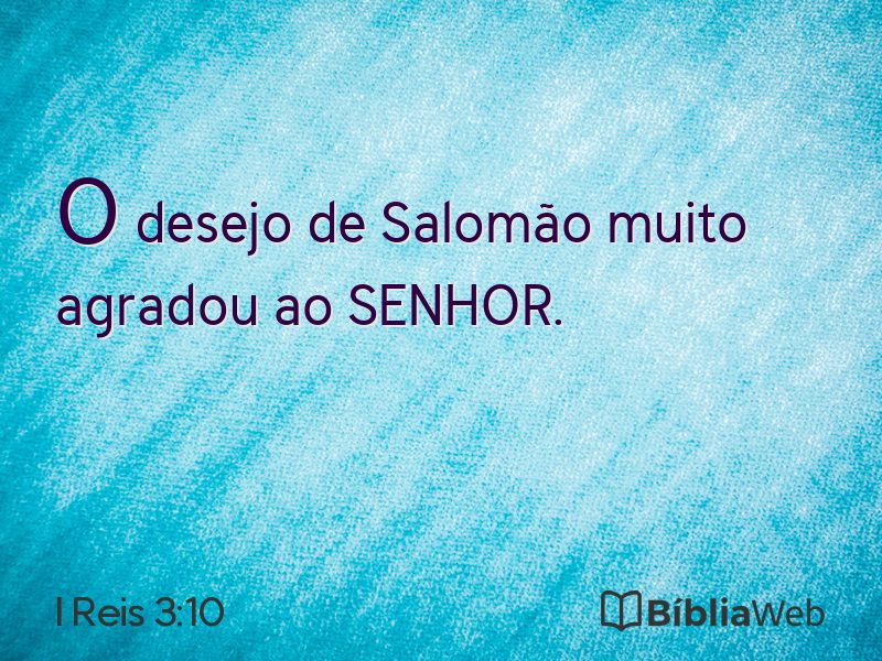 I Reis 3:10 em imagem para compartilhar