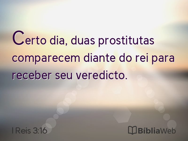 I Reis 3:16 em imagem para compartilhar