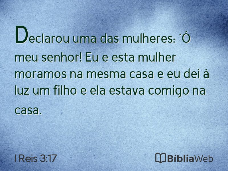 I Reis 3:17 em imagem para compartilhar