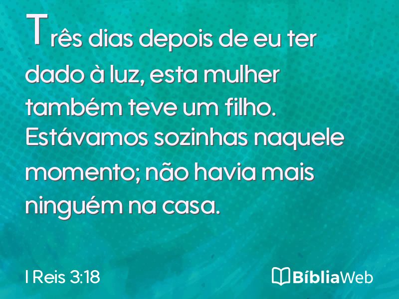 I Reis 3:18 em imagem para compartilhar