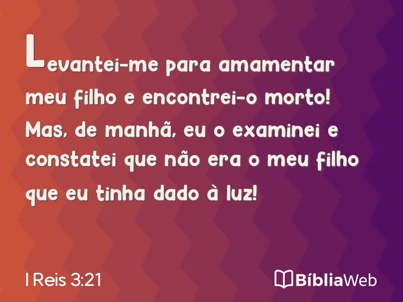I Reis 3:21 em imagem para compartilhar