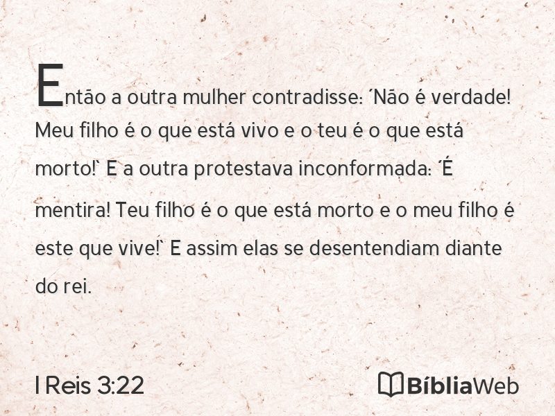 I Reis 3:22 em imagem para compartilhar