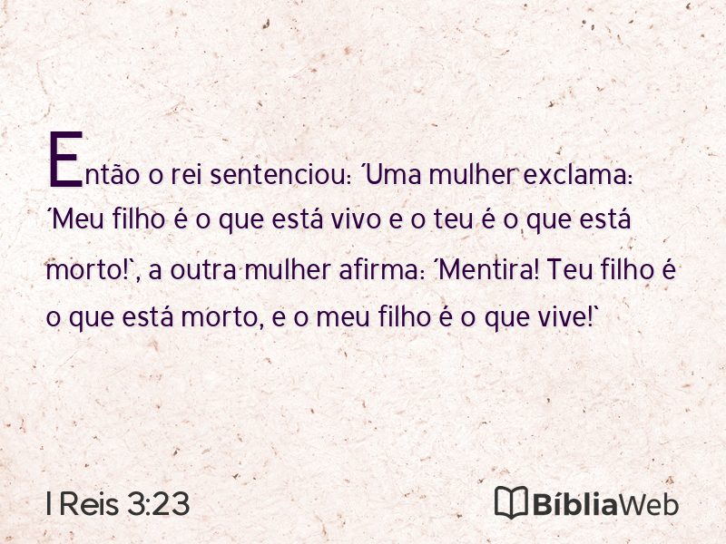 I Reis 3:23 em imagem para compartilhar