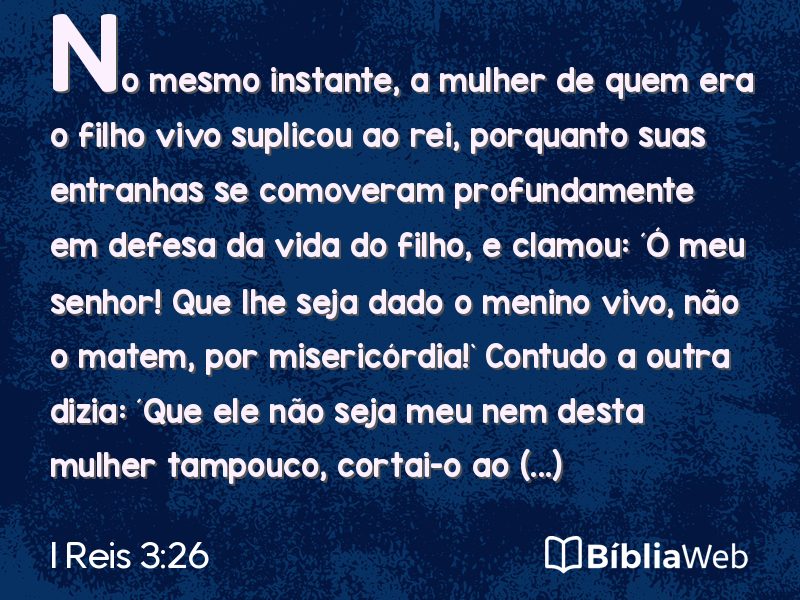 I Reis 3:26 em imagem para compartilhar