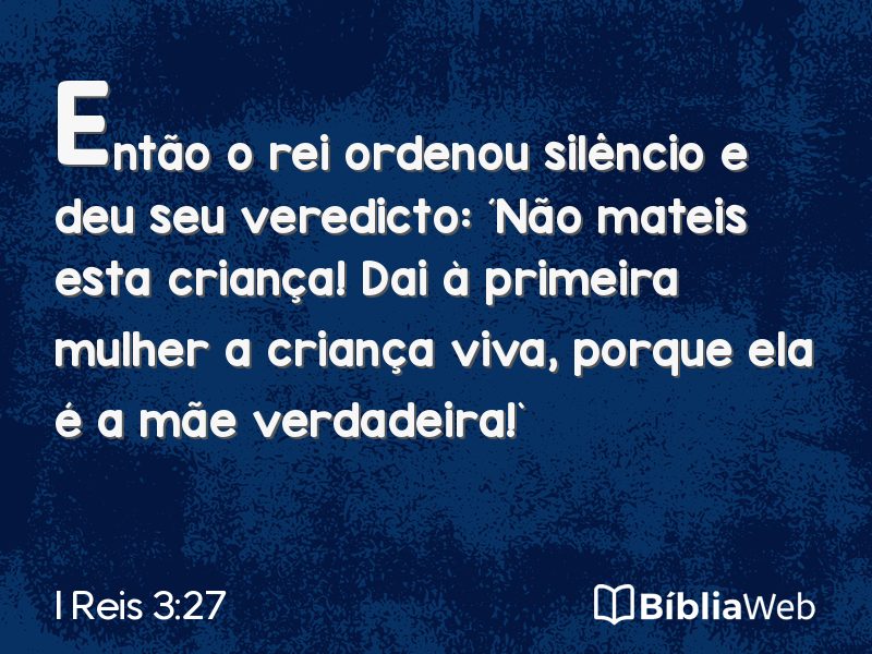 I Reis 3:27 em imagem para compartilhar