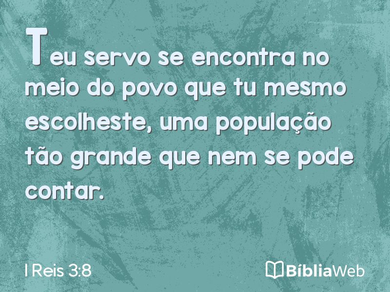 I Reis 3:8 em imagem para compartilhar