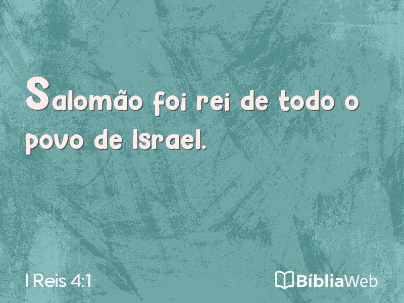 I Reis 4:1 em imagem para compartilhar