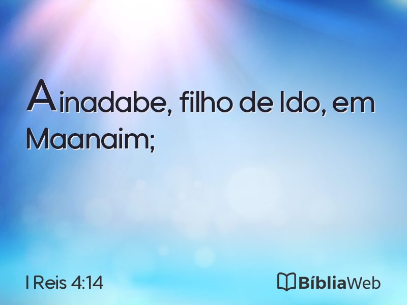 I Reis 4:14 em imagem para compartilhar
