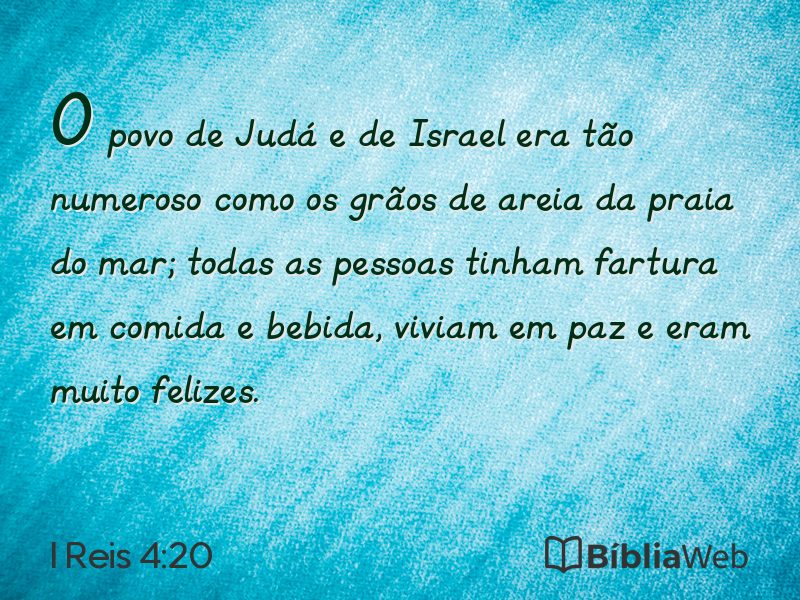 I Reis 4:20 em imagem para compartilhar