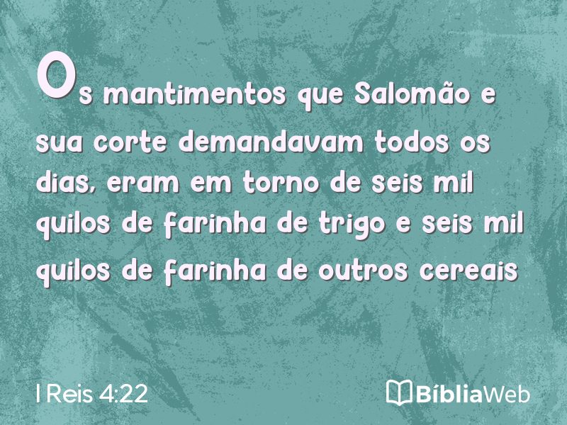 I Reis 4:22 em imagem para compartilhar