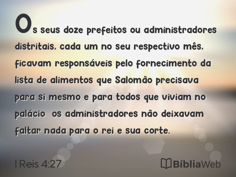 I Reis 4:27 em imagem para compartilhar
