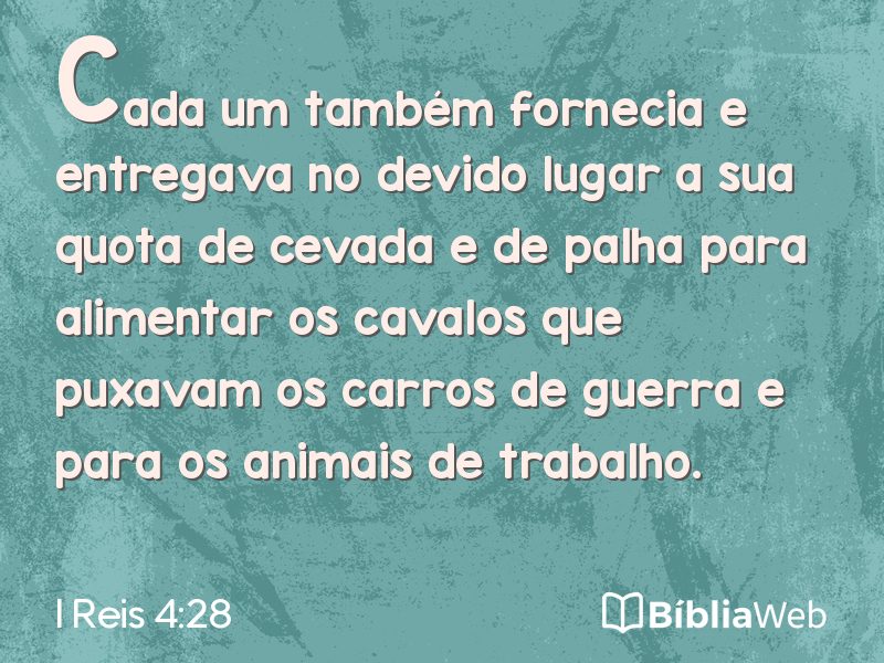 I Reis 4:28 em imagem para compartilhar